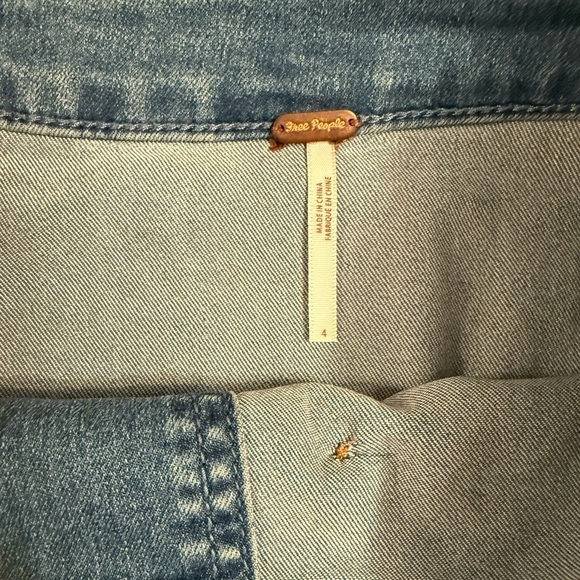 Little Daisies Medium Wash Denim Button-Front Mini Skirt - Picture 7 of 7